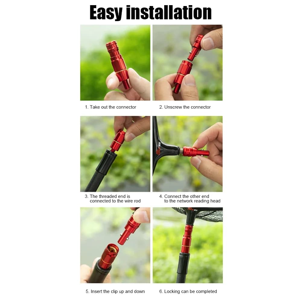 Adaptateur anti-rotation pour épuisette - Fixation sécurisée pour filet de pêche - Accessoires pêche