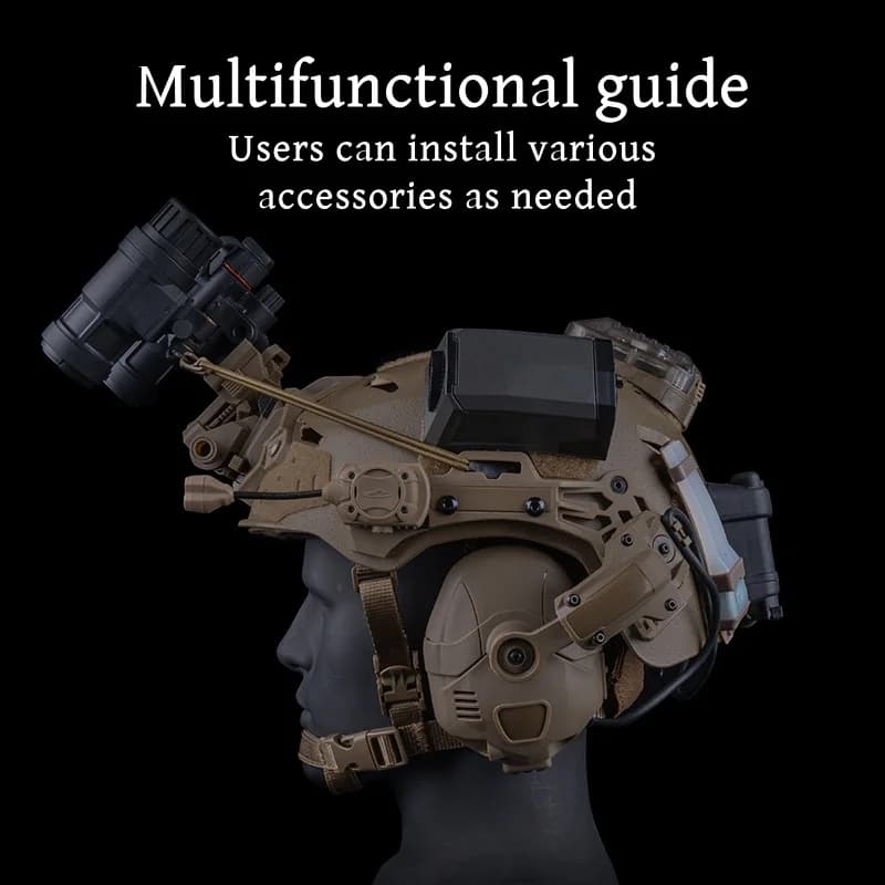Rails latéraux Wendy 3.0 pour casque - Support modulaire pour accessoires de pêche et éclairage