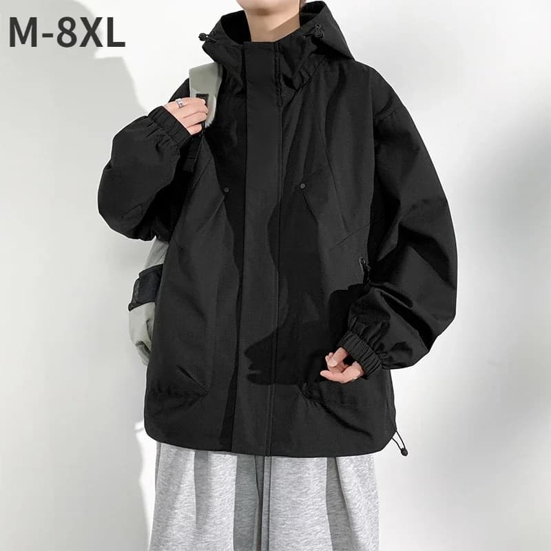 Veste de camping homme New Camping Jacket 8XL - Imperméable coupe-vent grande taille mode décontractée