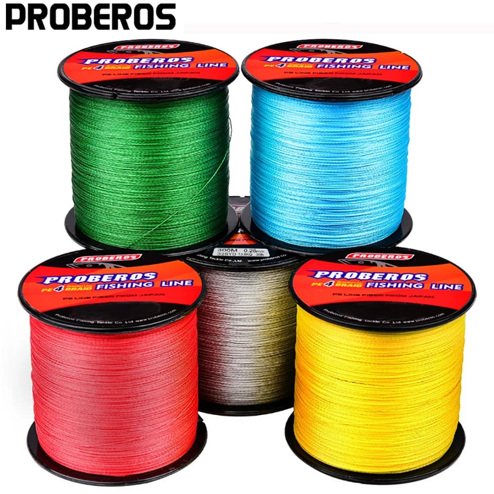 Ligne Proberos 4 brins PE 300/500M ultra-résistante pour lancers longue distance - Grande capacité