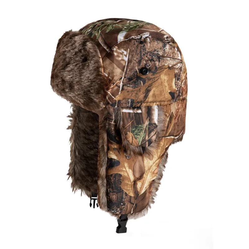 Chapeau trapper russe ushanka hiver - Bonnet pêche ski fourrure chaud avec rabats oreilles