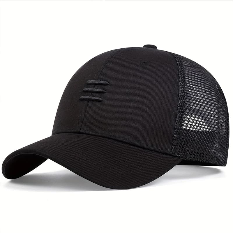 Casquette hip hop mesh brodée - Trois motifs pour pêche urbaine et outdoor lifestyle