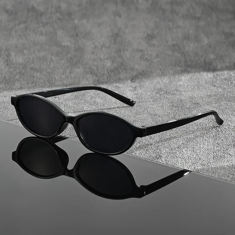 Lunettes ovales style Y2K pour pêche décontractée et photographie - Hommes et femmes