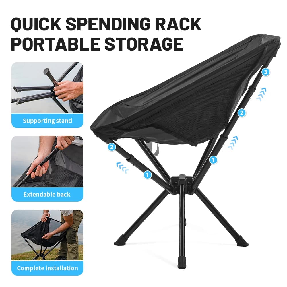 Chaise pêche Naturehike 2024 ultralégère aluminium haute charge pliante camping randonnée