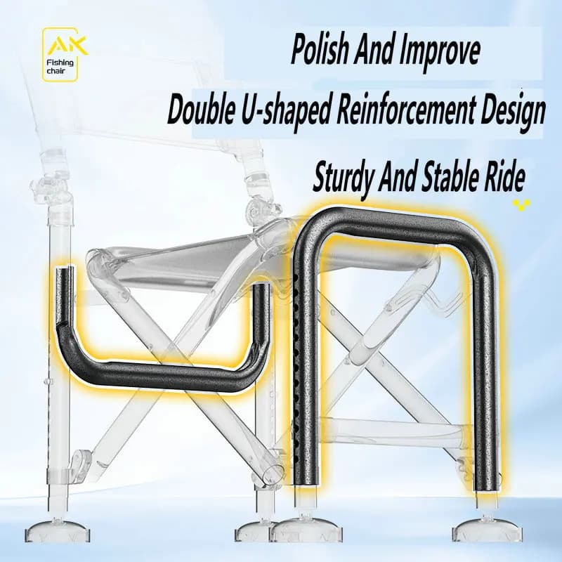 Chaise de pêche aluminium pliante améliorée tout-terrain réglable confortable chasse extérieur