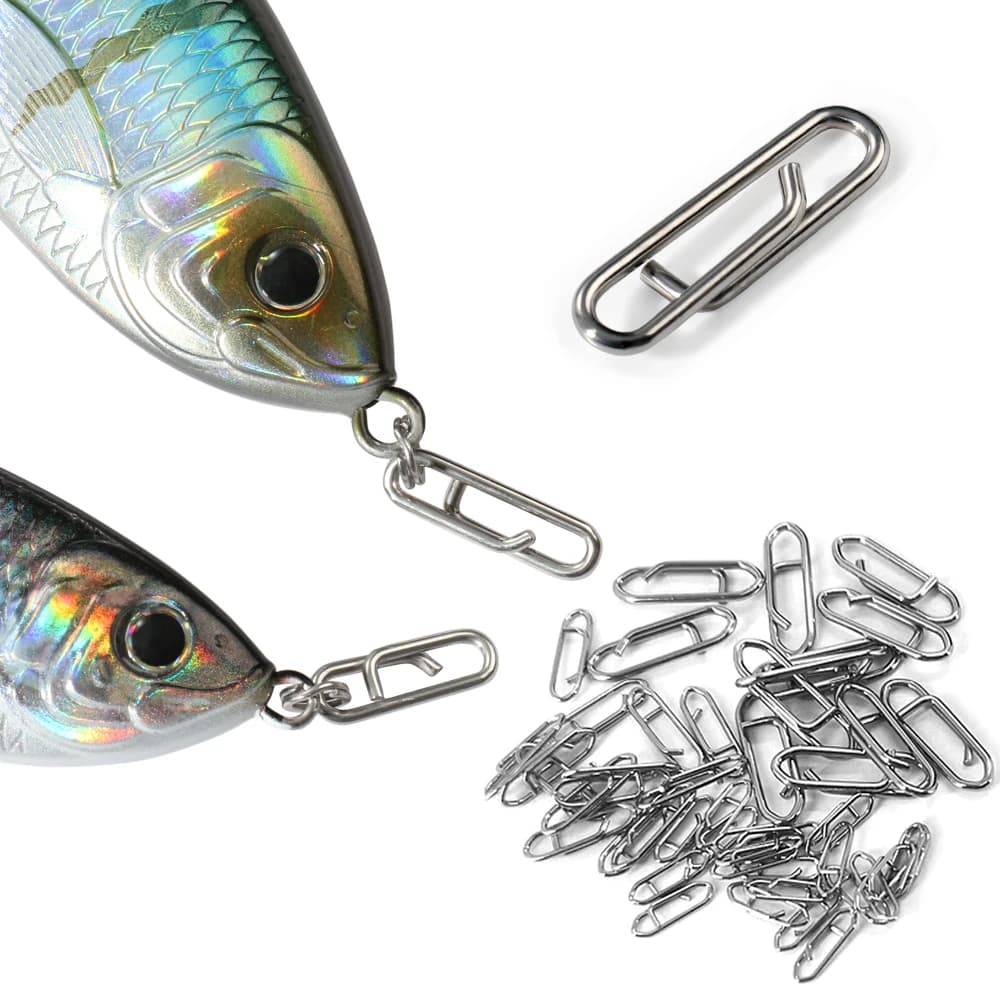 Mousquetons rapides GOBAIT en acier inoxydable pour connecter leurres et lignes de pêche facilement