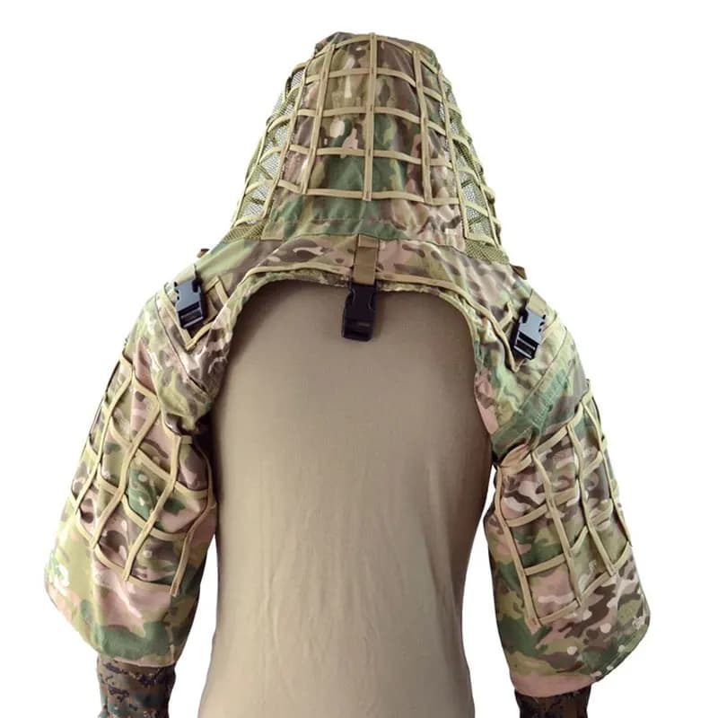 Capuche ghille vipère sniper tactique combat chasse tir veste camouflage forêt manteau pêche affût