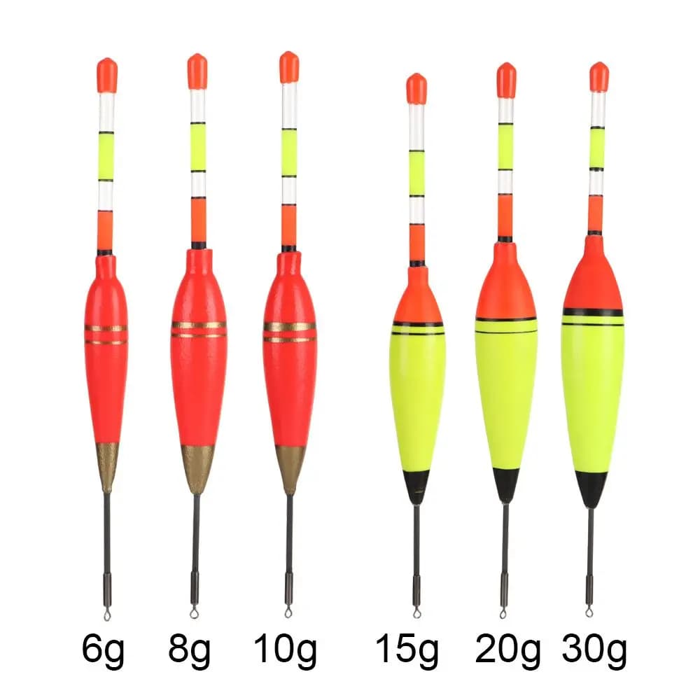 Flotteur de pêche lumineux EVA longue durée pour nuit, vertical et léger 6g à 30g, bâton lumineux flottant
