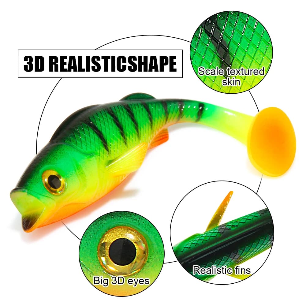 Leurre souple Spinpoler Vigour Perch Shad 7cm 11cm 14cm pour brochet sandre perche - Swimbait pêche carnassier