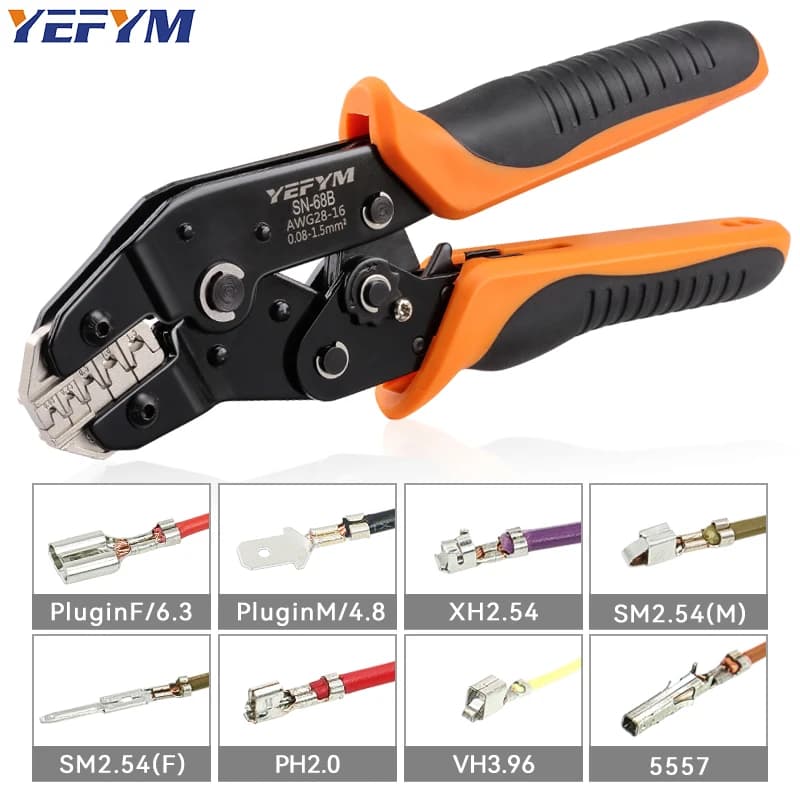 Pince à sertir SN-68B pour connecteurs JST/TE/XH - Outil professionnel pour câblage électronique pêche