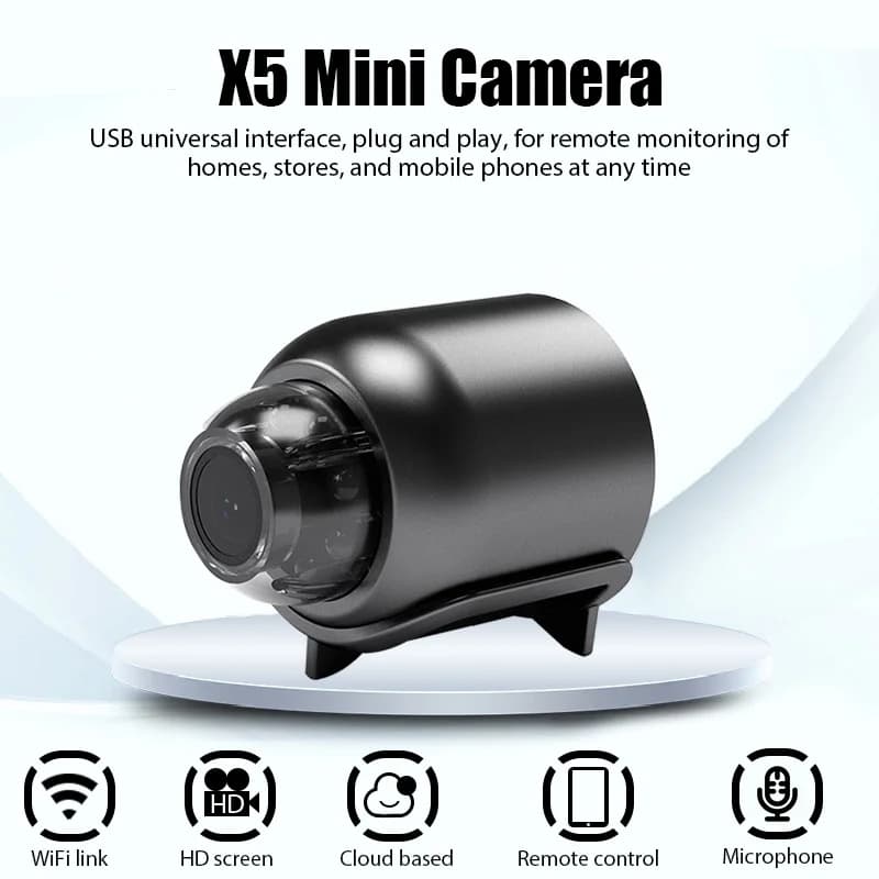 Mini caméra 1080P vision nocturne claire portable détection mouvement surveillance sans fil protection