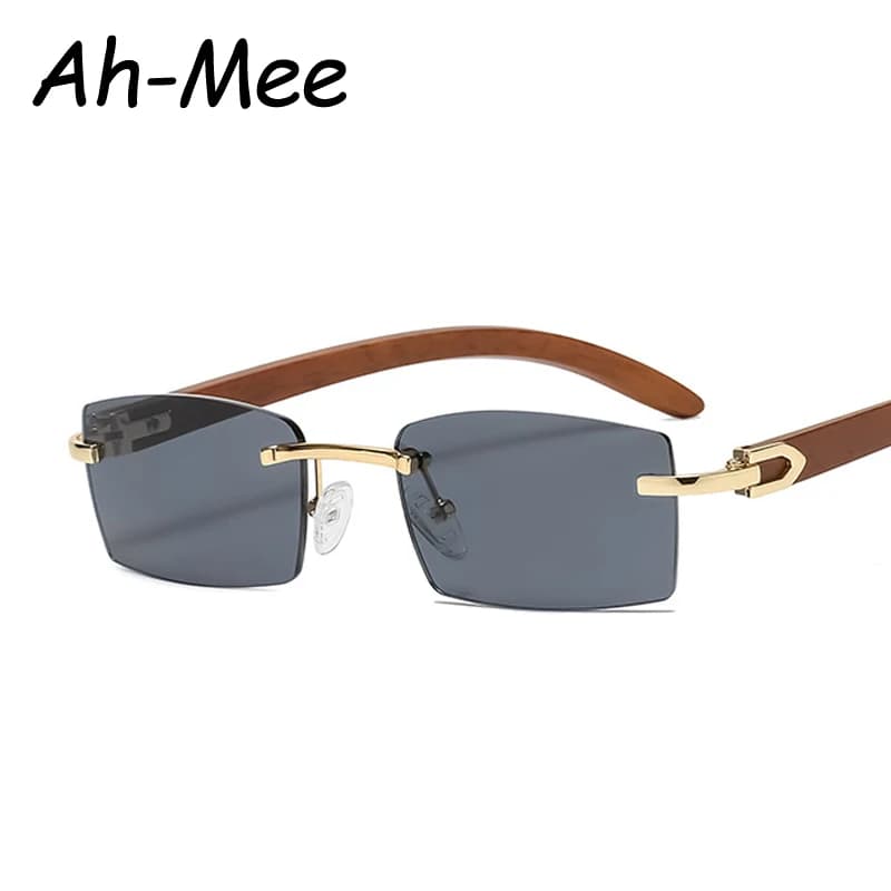 Lunettes de soleil monture bois UV400 unisexe - Style nature pour pêche en rivière et camping