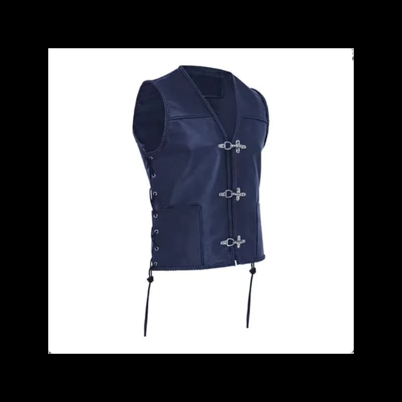 Veste cuir vintage homme médiévale punk sans manches cyclisme hip hop style unique pêche décontractée