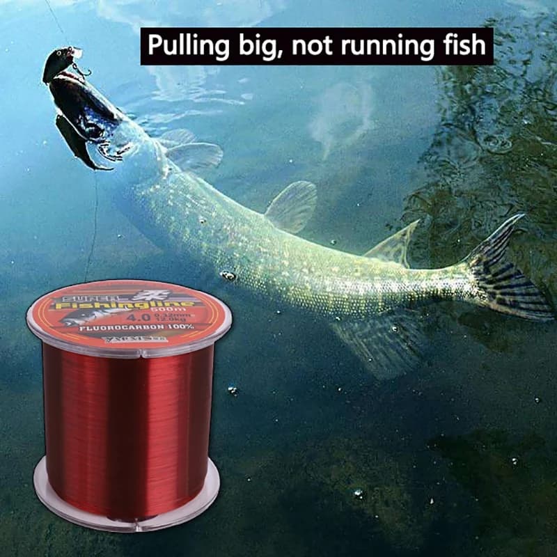 Fil de pêche nylon monofilament 500m haute résistance à l'abrasion pour eau douce et mer