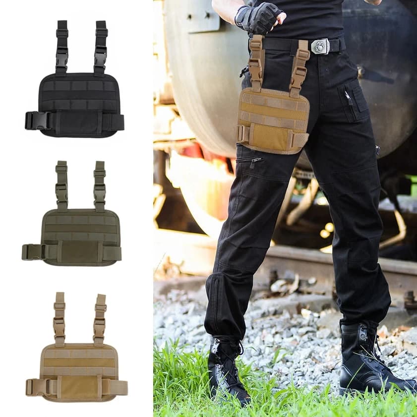 Plateforme jambe tactique molle réglable poche cartouches pêche équipement extérieur