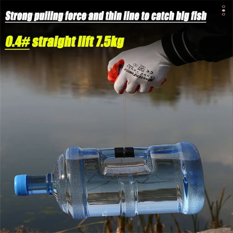 Ligne de pêche micro PE 0.05mm super résistante pour carpe, 1000m, matériau japonais haute performance