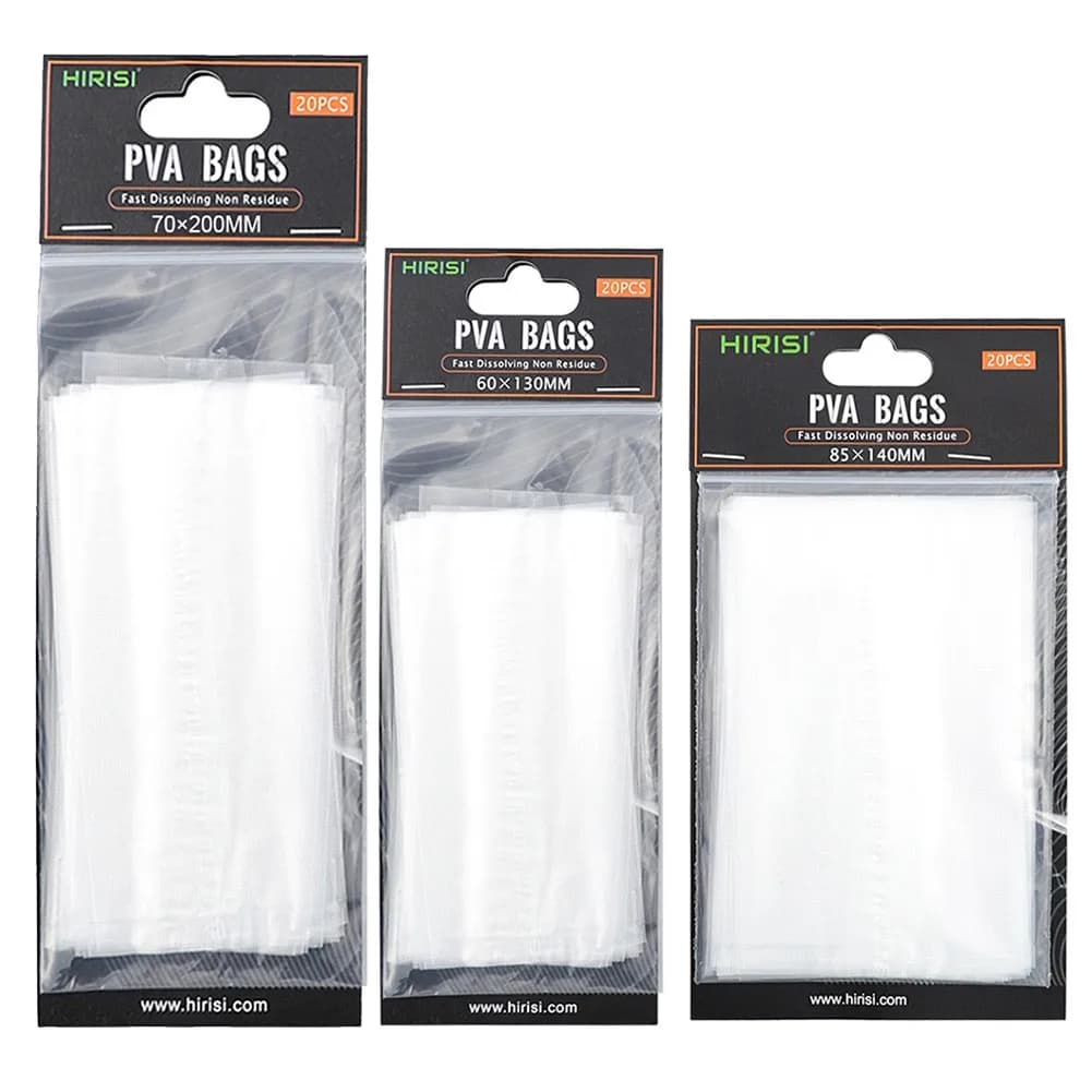 Sachets PVA solubles 20 pièces pour bouillettes carpe - accessoires pêche écologique à dissolution rapide