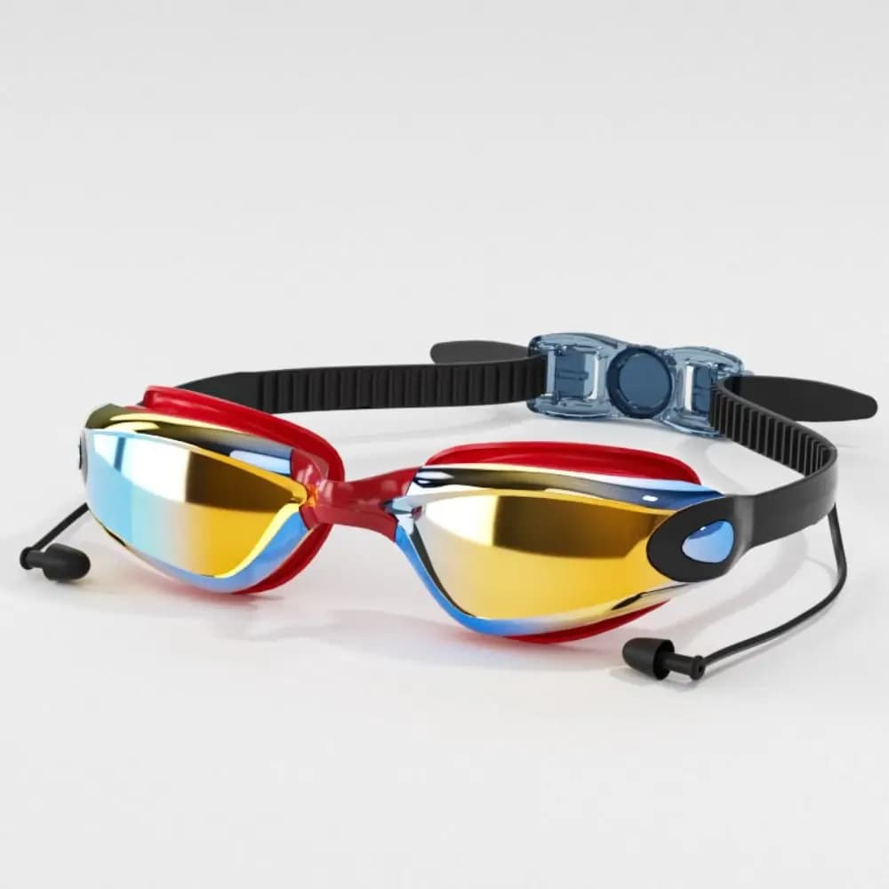Lunettes de natation créatives HD été étanches anti-buée réglables silicone unisexe