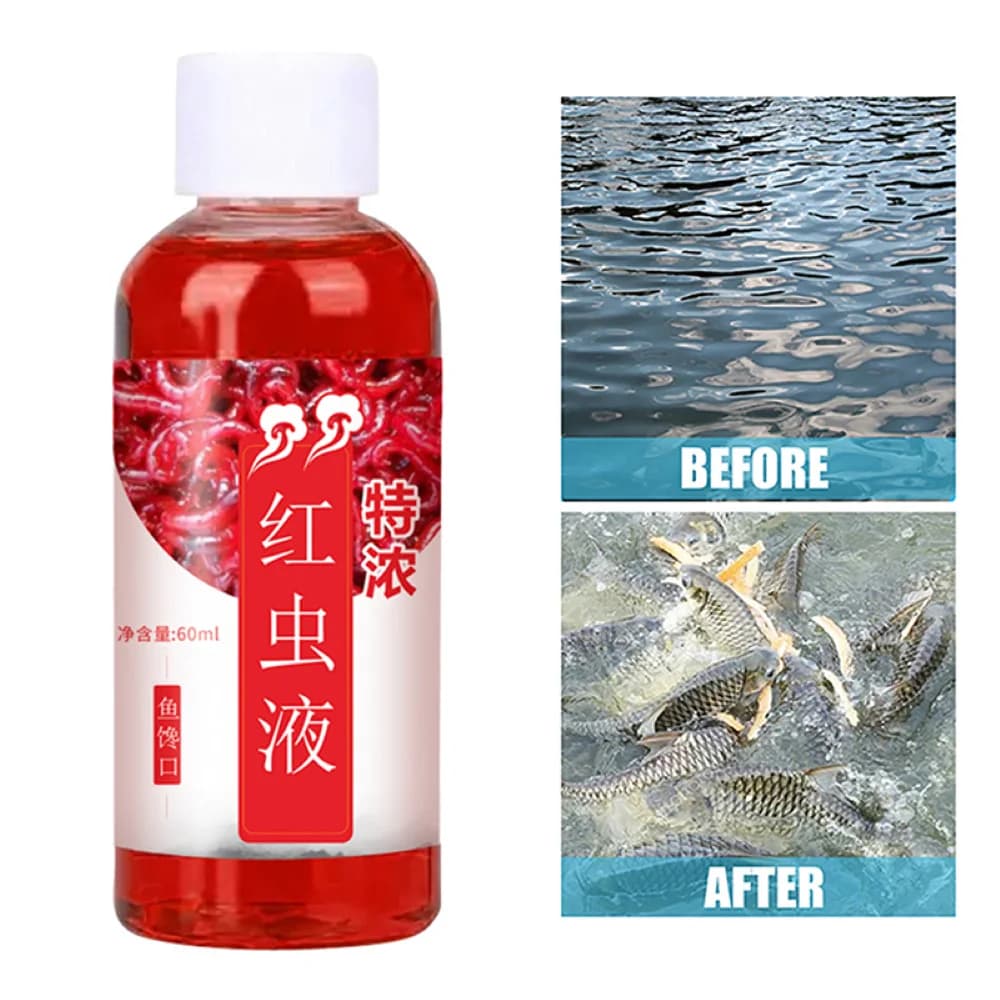 Attractant Liquide Vers de Sang 60ml - Concentré pour Perche et Silure - Appât Pêche Additif