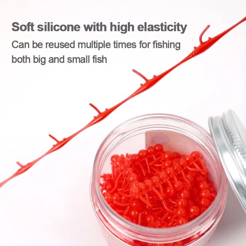 Leurres souples flottants avec queue 4-10mm pêche mer - billes dynamiques anti-fond silicone artificiel