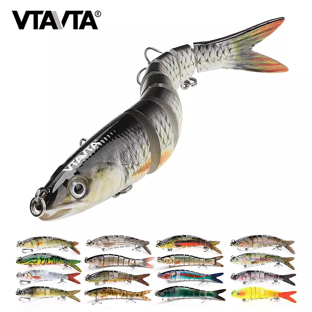 Wobblers coulants VTAVTA 10/14cm 8 segments - crankbait articulé pour pêche des carnassiers