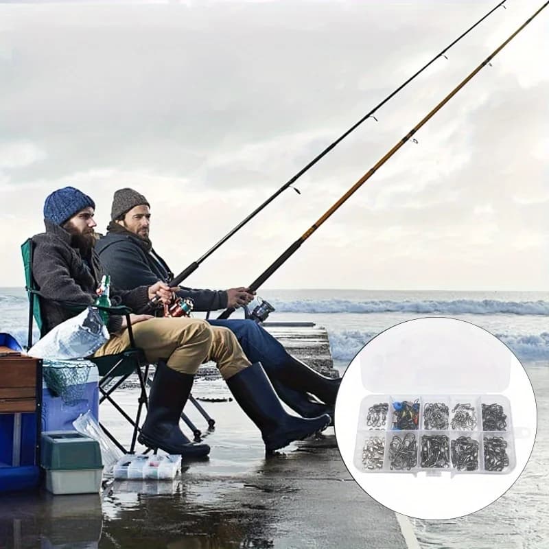 Set de 115 connecteurs de pêche pour leurres avec système de changement rapide spinner et agrafes