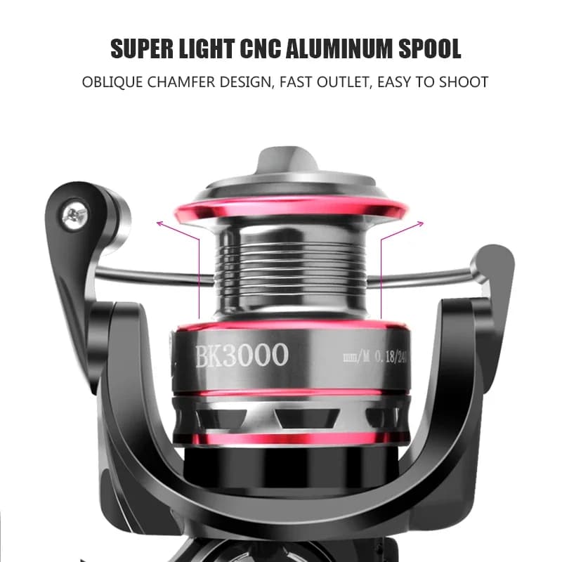 Huidiao Lure Spinning Reel 1000-7000 Series 5.2:1 Gear Ratio Tough Fishing Reel 