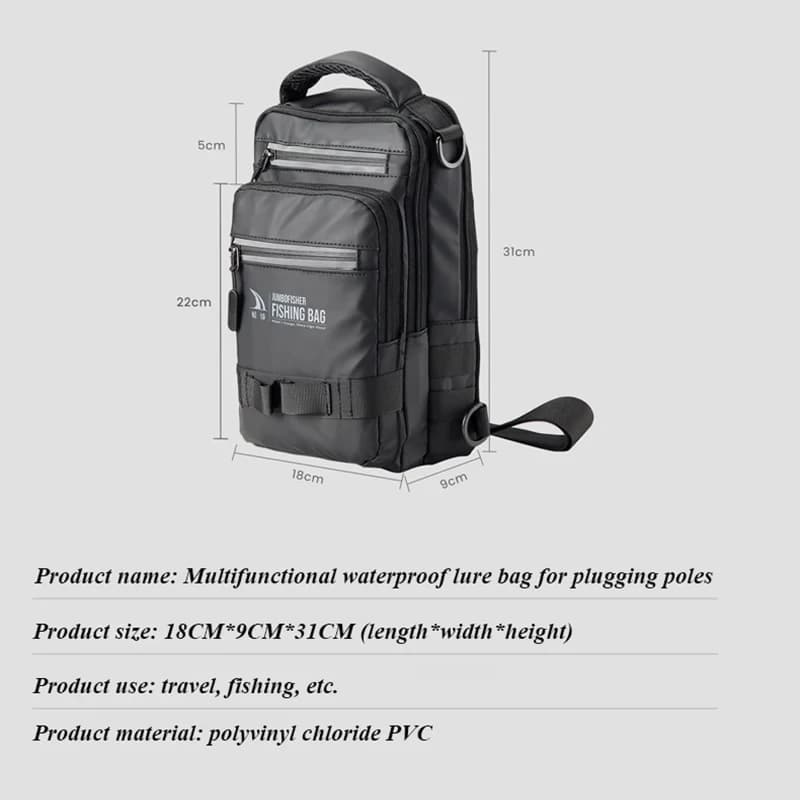 Sac à dos tactique léger pour pêche - Boîte à matériel multifonction et sac de pêche extérieur pour équipement