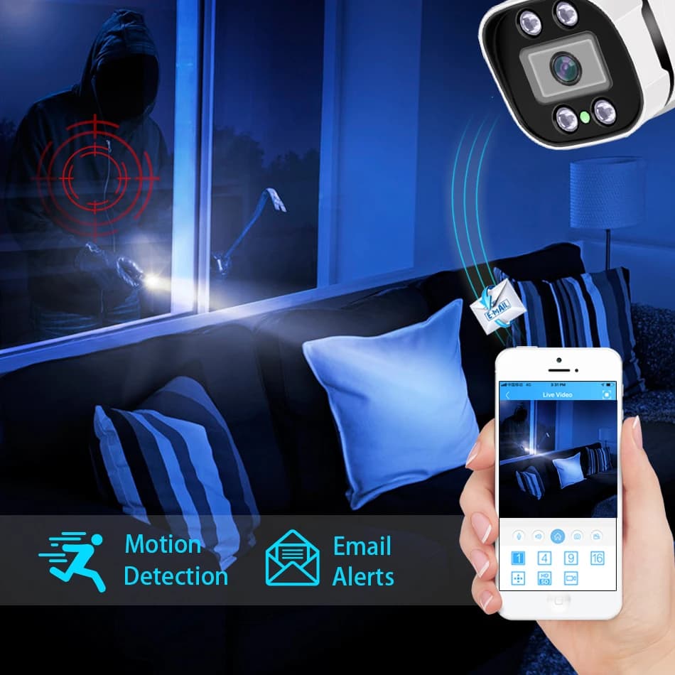 Caméra surveillance POE 4K ONVIF audio 4MP 5MP 8MP vision nocturne étanche balle sécurité NVR