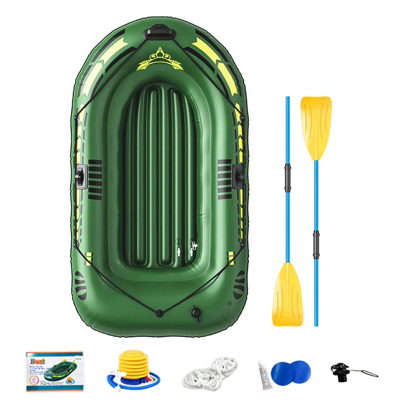 Canoë pêche gonflable polyvalent - Bateau rafting et pêche portable pour eaux calmes et rivières