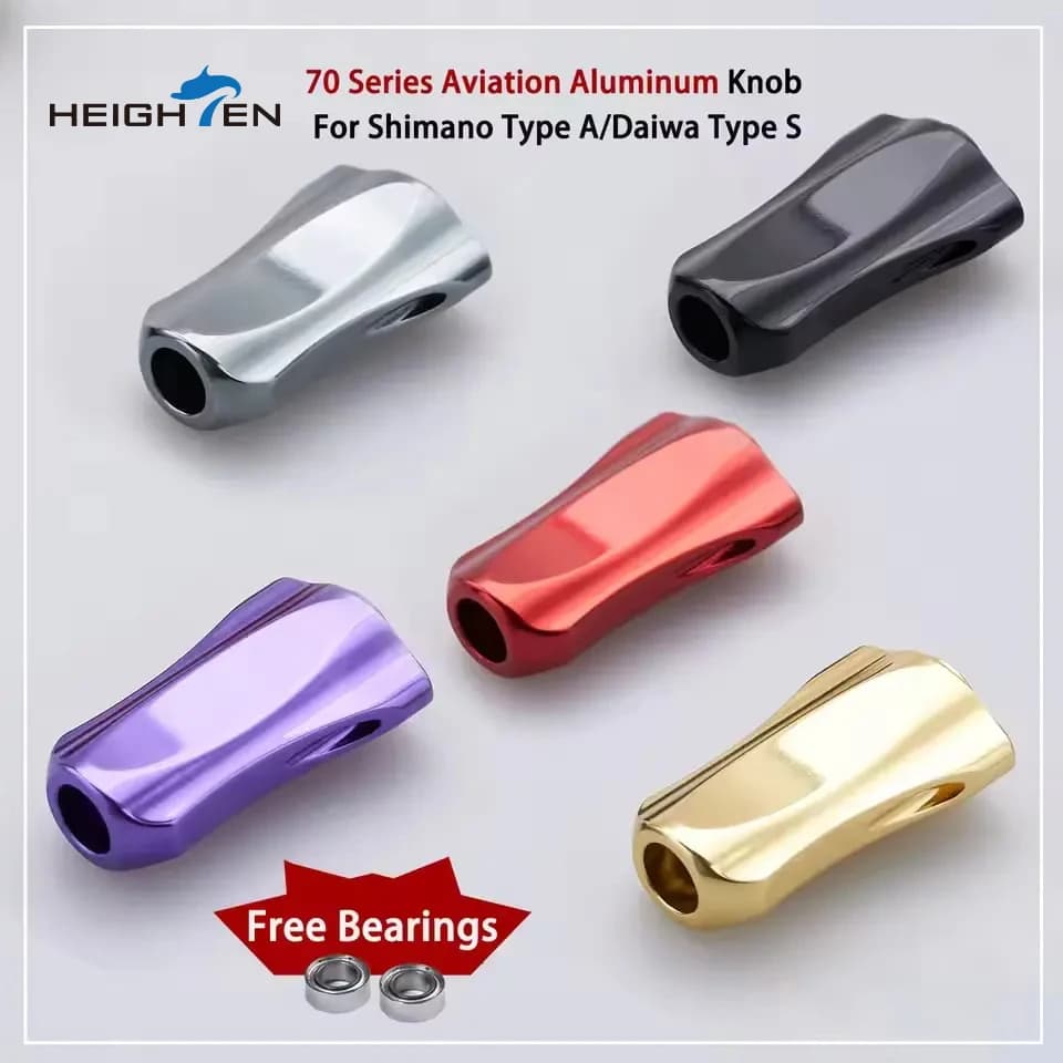 Poignée HEIGHTEN 21mm aluminium pour moulinet Shimano Type A Daiwa Type S 1000-3000 - Accessoire pêche