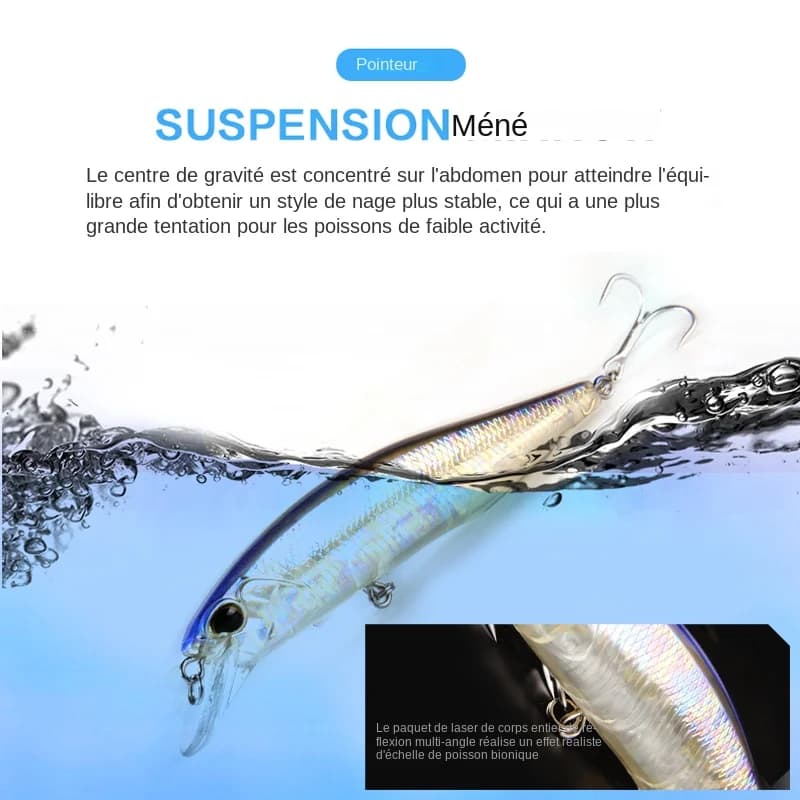 Leurre pêche Bearking 10cm 15g hot model minnow professionnel profondeur 0.8-1.5m 14 couleurs