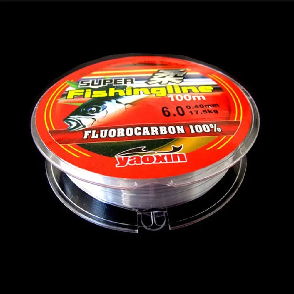 Ligne de pêche fluorocarbone 100% super résistante 0.8 à 6LB, nylon monofilament pour tous types de pêche