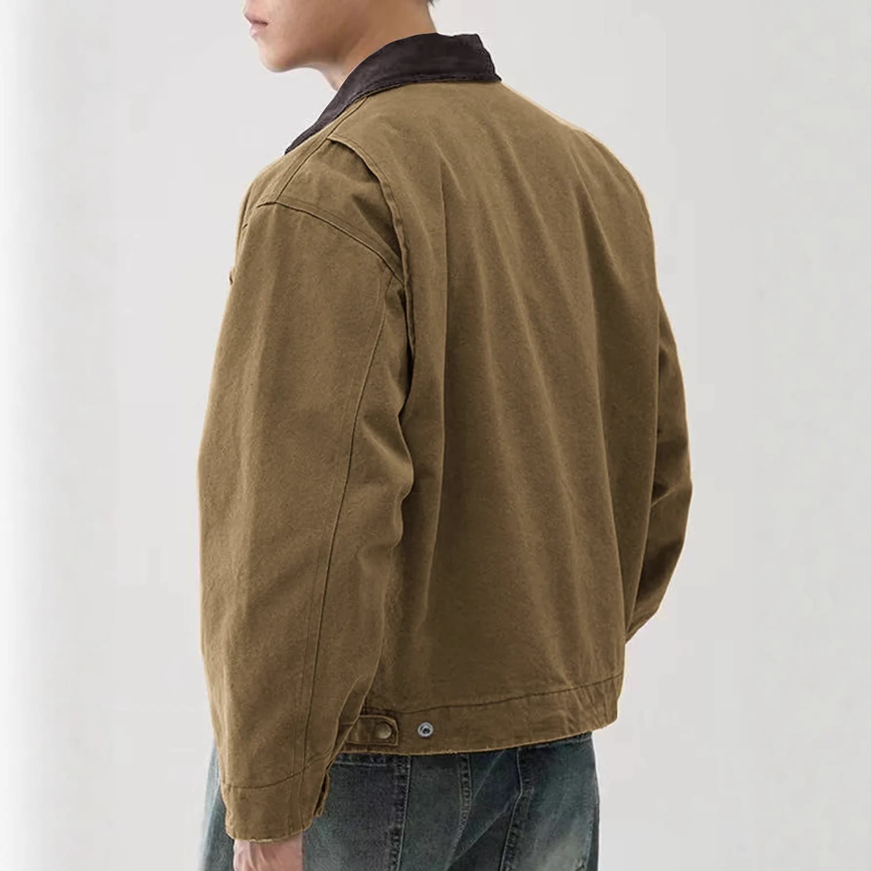 Veste de pêche travail délavée Detroit - Col rabattu pour pêche printemps-automne