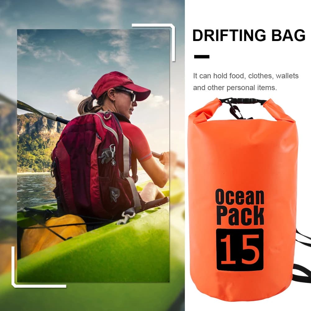 Sac étanche 2L/3L/5L/10L rafting kayak rivière - Dry bag flottant trekking nautique voile canoë
