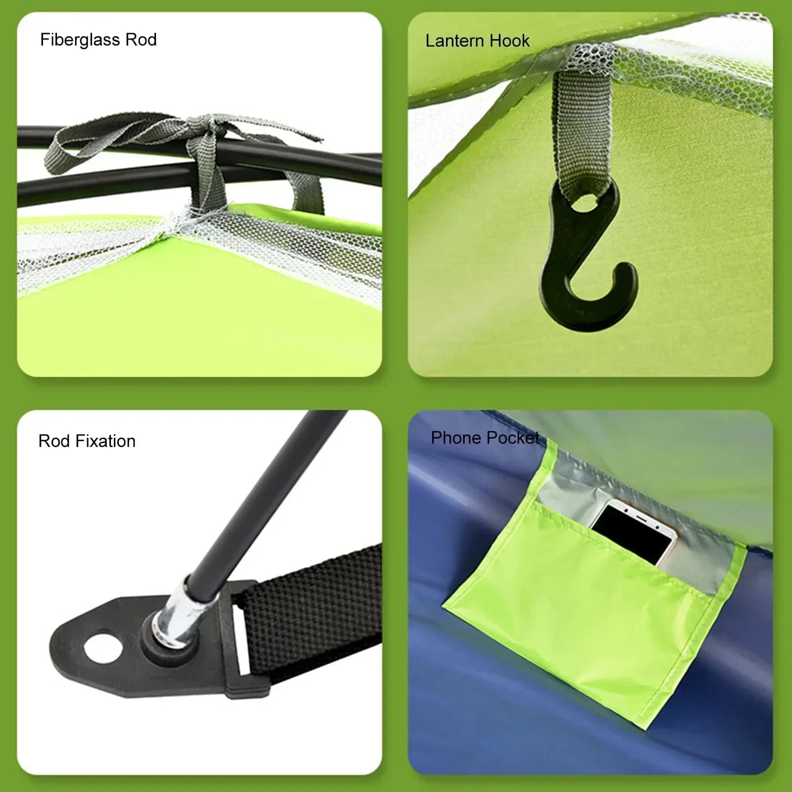 Tente de randonnée ultra-légère 1-2 personnes couche simple anti-UV pour pêche trekking et bivouac