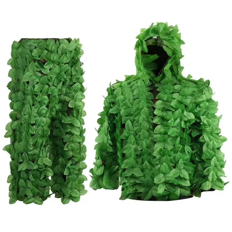Combinaison Ghillie chasse légère 3D feuilles - vêtements camouflage observation faune paintball pêche