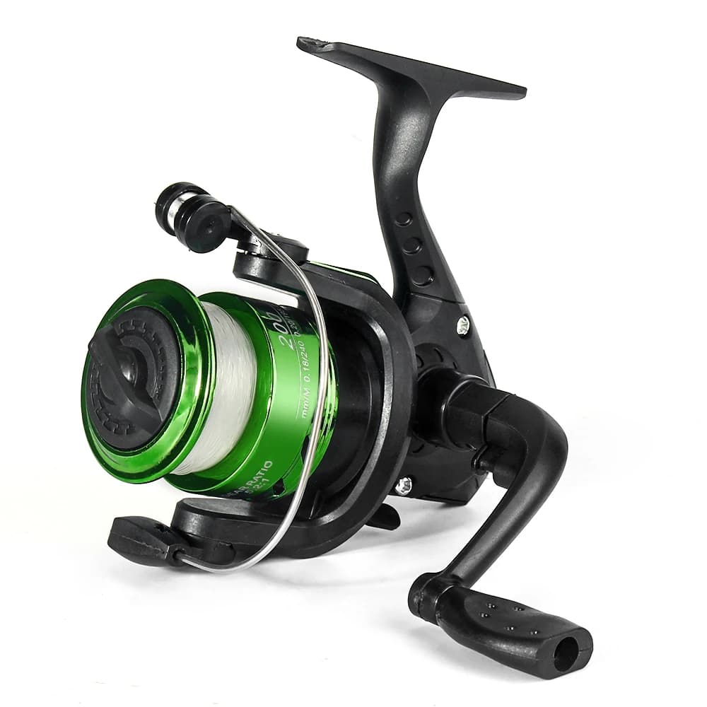 Moulinet spinning DNDYUJU 5.2:1 - Moulinet de pêche avec ligne et leurres inclus