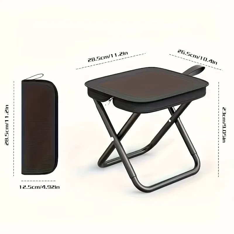 Tabouret pêche pliant style sac à main 2026 - Siège compact pour voyage et pique-nique