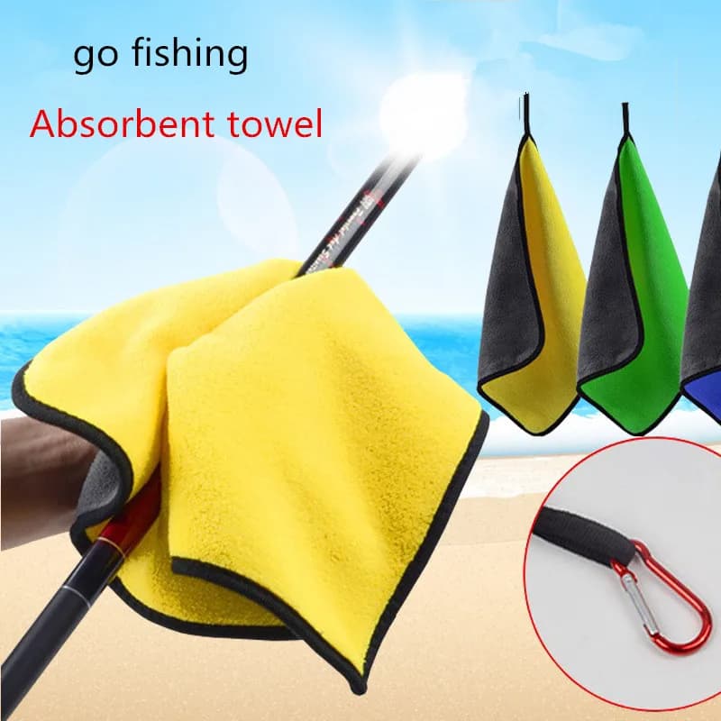 Serviette de pêche épaisse et absorbante Outdoor Sports - Essuie-mains antiadhésif pour vêtements de pêche