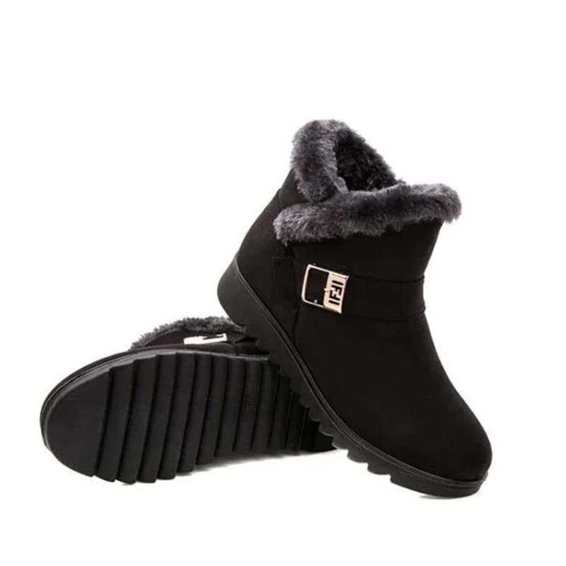 Bottes cheville fourrure synthétique femmes hiver imperméables antidérapantes chaudes pêche