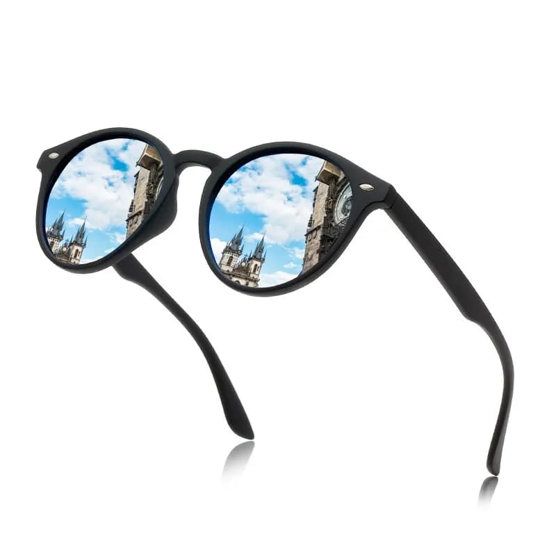 Lunettes de soleil polarisées rondes vintage - UV400 pour conduite et pêche confortable