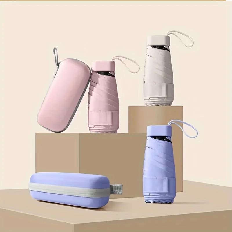 Mini parapluie soleil protection UV résistant pluie pêche plage portable compact léger