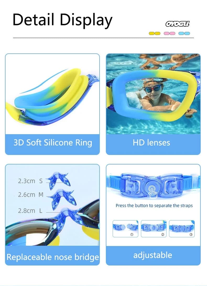 Lunettes ARENA enfants 5-13 ans professionnelles - anti-buée étanches protection UV