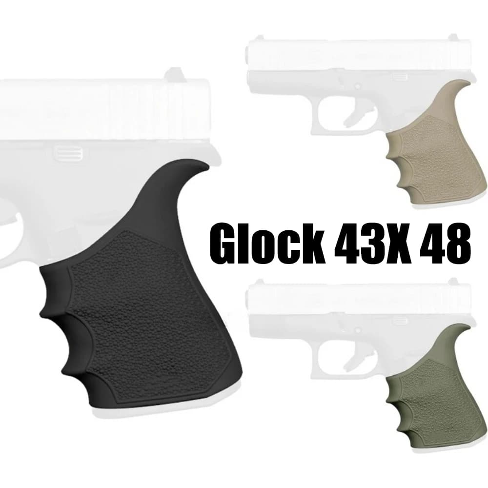 Manchon antidérapant tactique pour poignée GLOCK G43X G48 - grip amélioré pistolet chasse tir