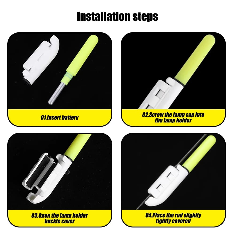 2 Flotteurs lumineux LED pour canne à pêche, rechargeables par USB, pour la pêche de nuit CR425