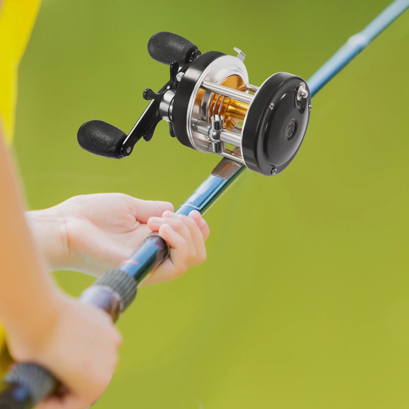 Moulinet Baitcasting Conventionnel Ronde pour Silure #40 Main Gauche/Droite Pêche au Vif
