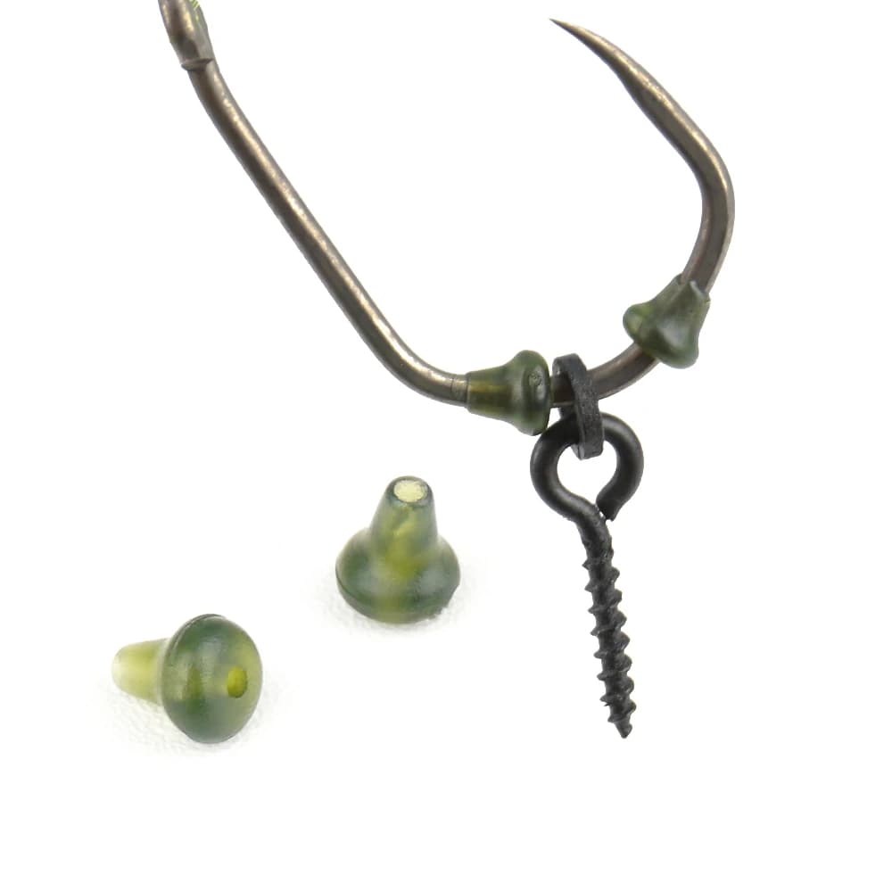 70 pièces accessoires pêche carpe : stoppers caoutchouc pour montages Ronnie rig