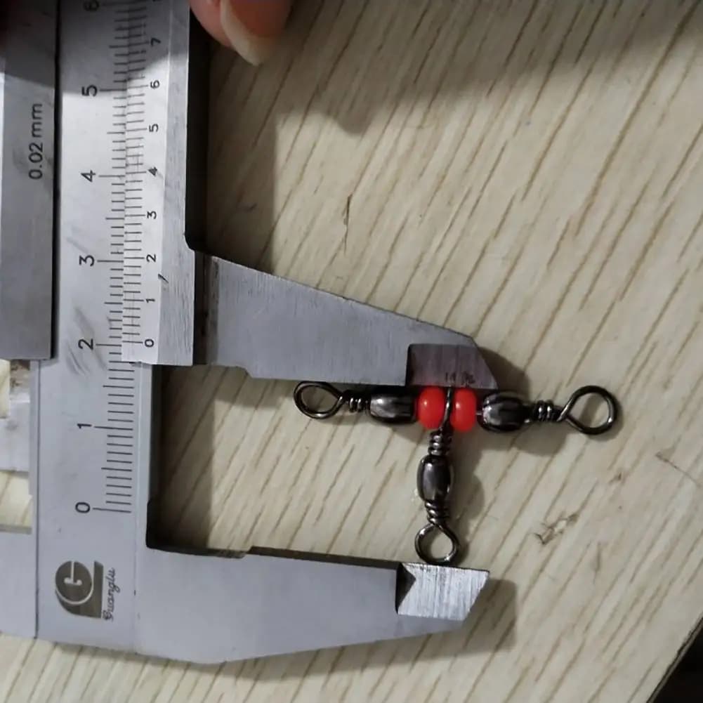 10/30/50Pcs Triple Swivels à Roulements pour Pêche - Accessoires Solides Connecteurs Hameçons Équipement