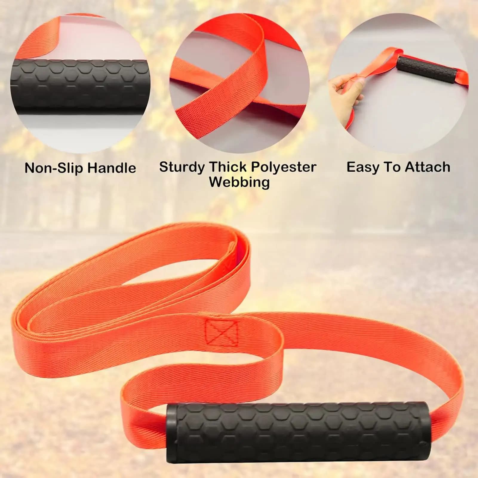 Corde de traction pliable pour cerf avec poignée - Accessoire chasse pêche multi-usage transport équipement